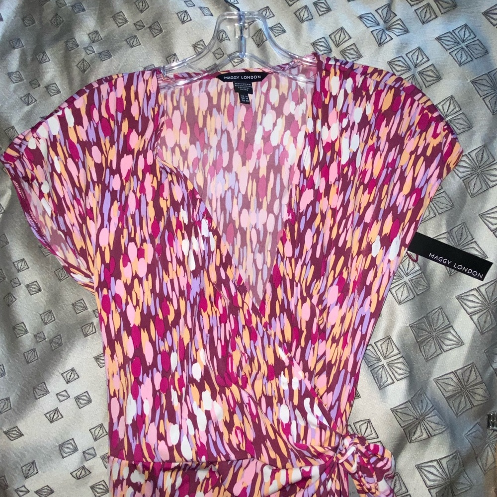 NWT Maggy London wrap dress - size 10